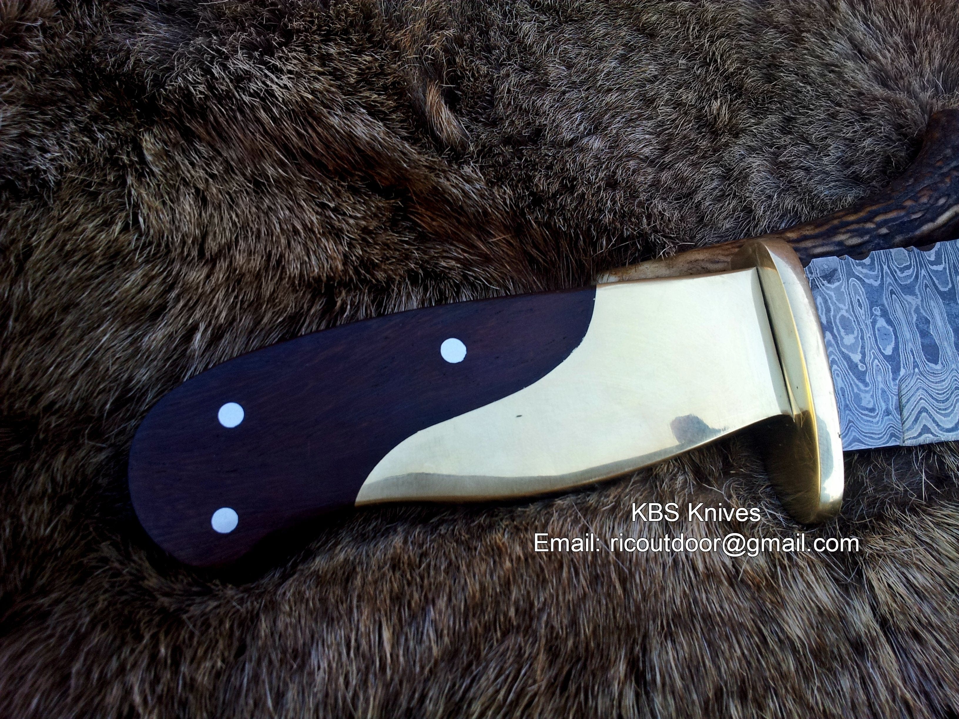 KBS Knives Store Hunting Knife Damascus Hand Made Hunting Knife