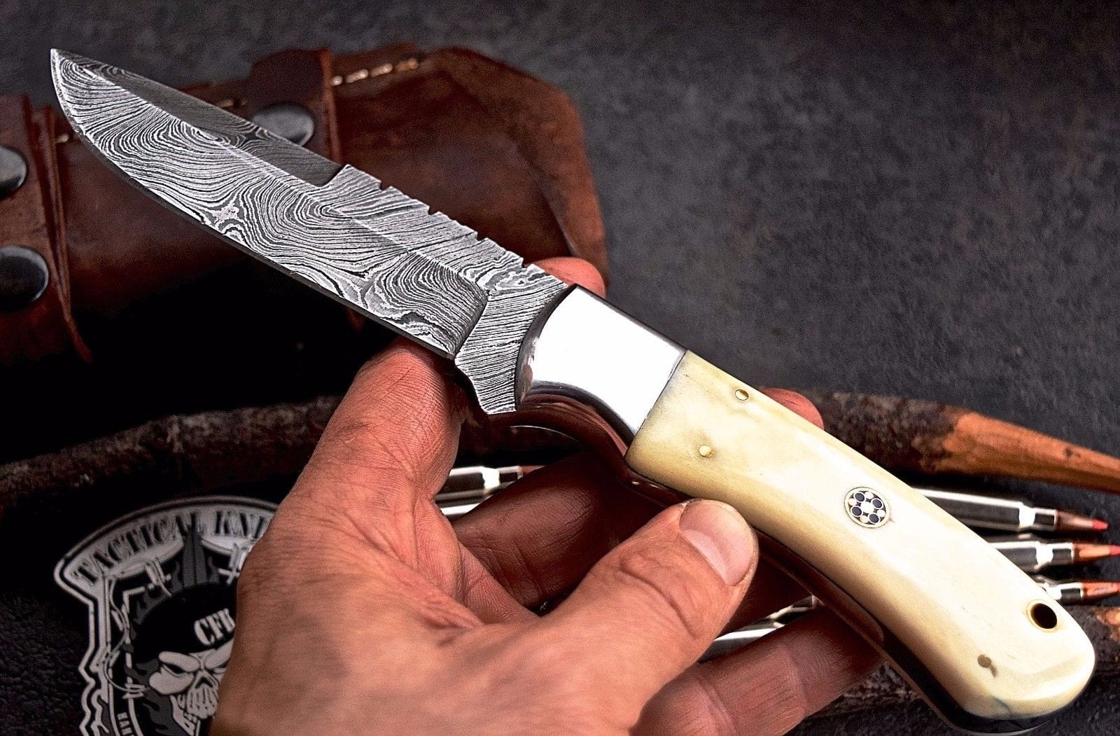 KBS Knives Store Hunting Knife Damascus steel Hunting/skinn knife