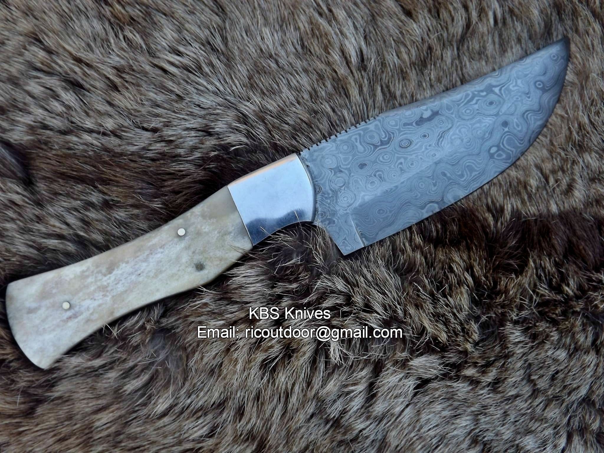 KBS Knives Store Hunting Knife My New Damascsus Hunting Knife