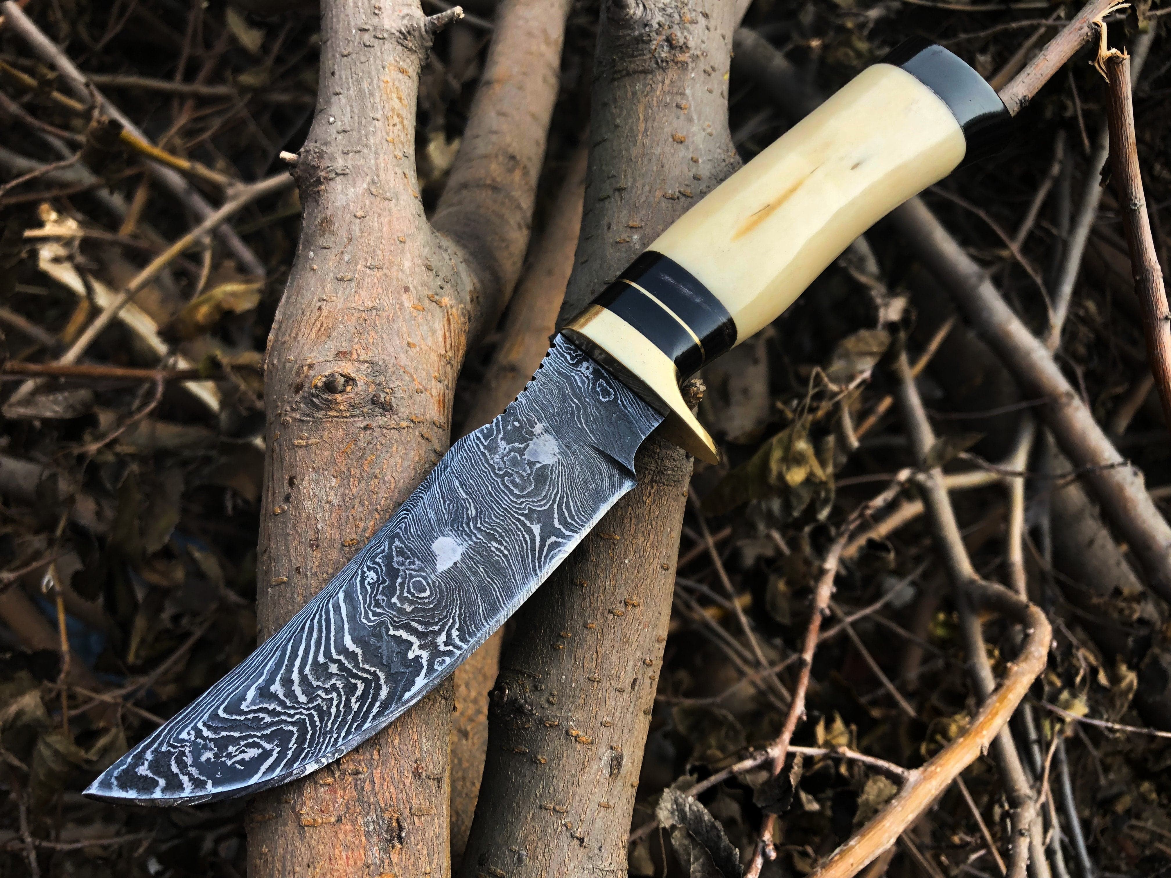 KBS Knives Store Hunting Knife New Custom Handmade Damascus Steel Hunting Knife