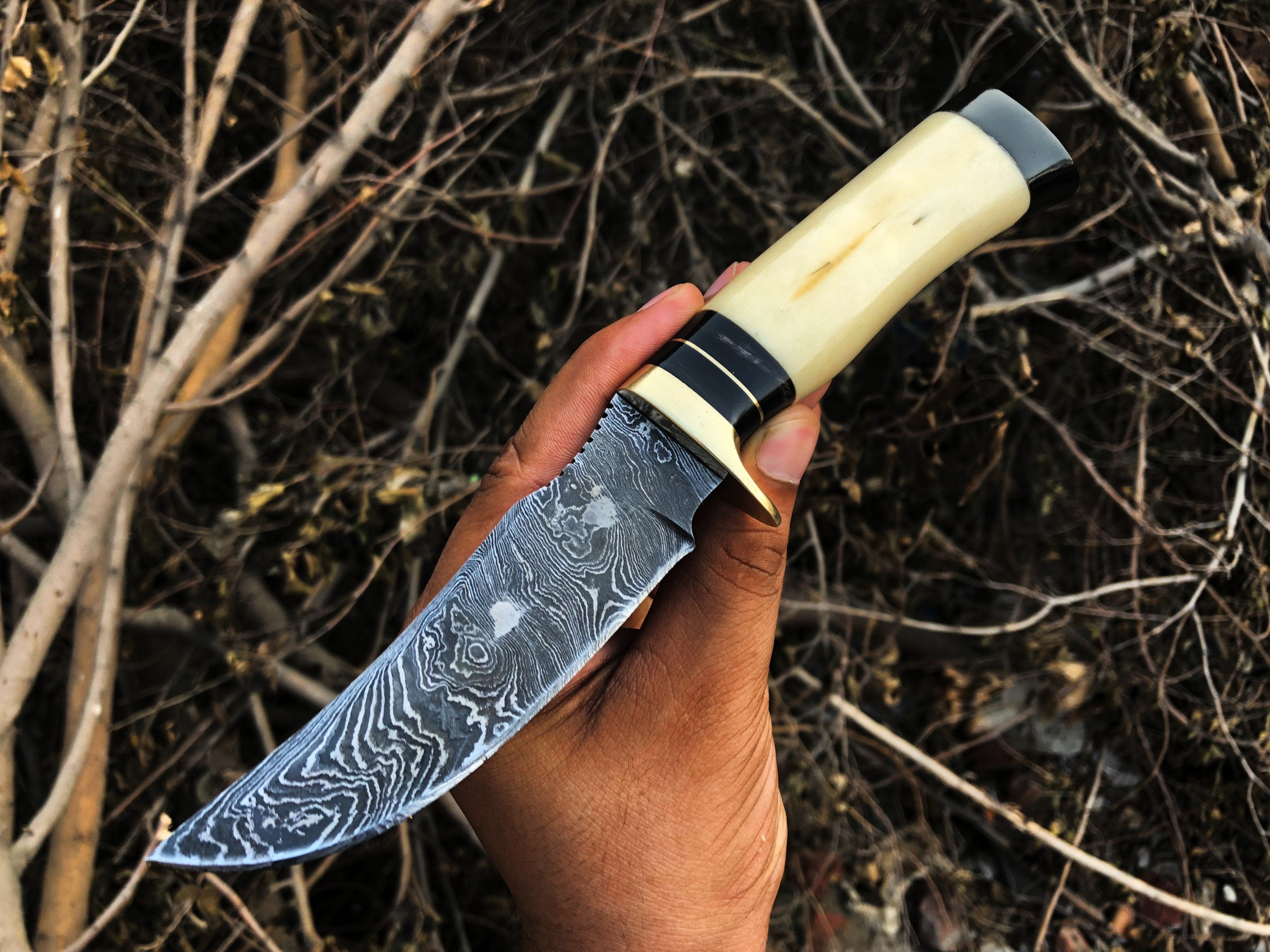 KBS Knives Store Hunting Knife New Custom Handmade Damascus Steel Hunting Knife