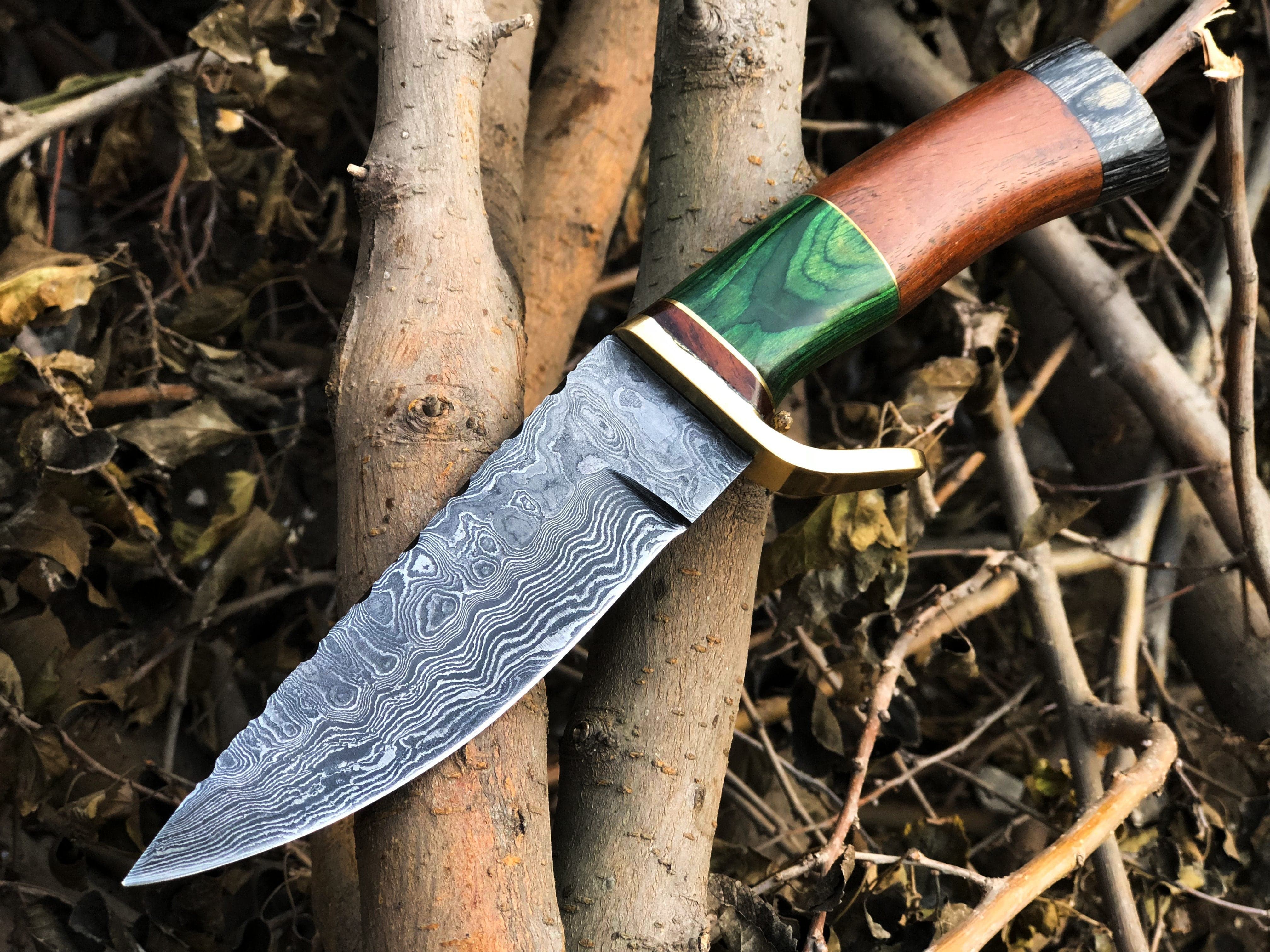 KBS Knives Store Hunting Knife New Custom Handmade Damascus Steel Hunting Knife