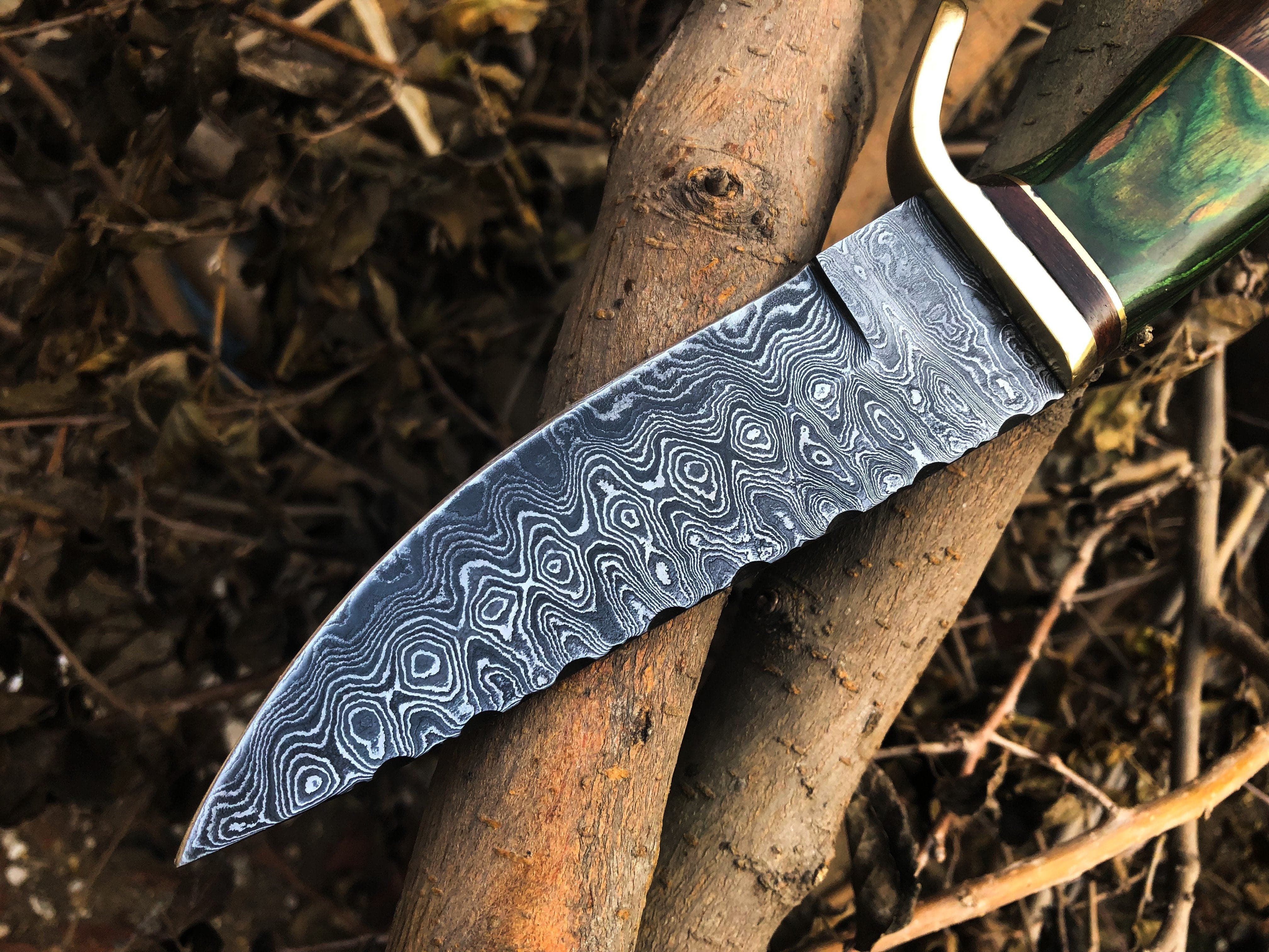KBS Knives Store Hunting Knife New Custom Handmade Damascus Steel Hunting Knife