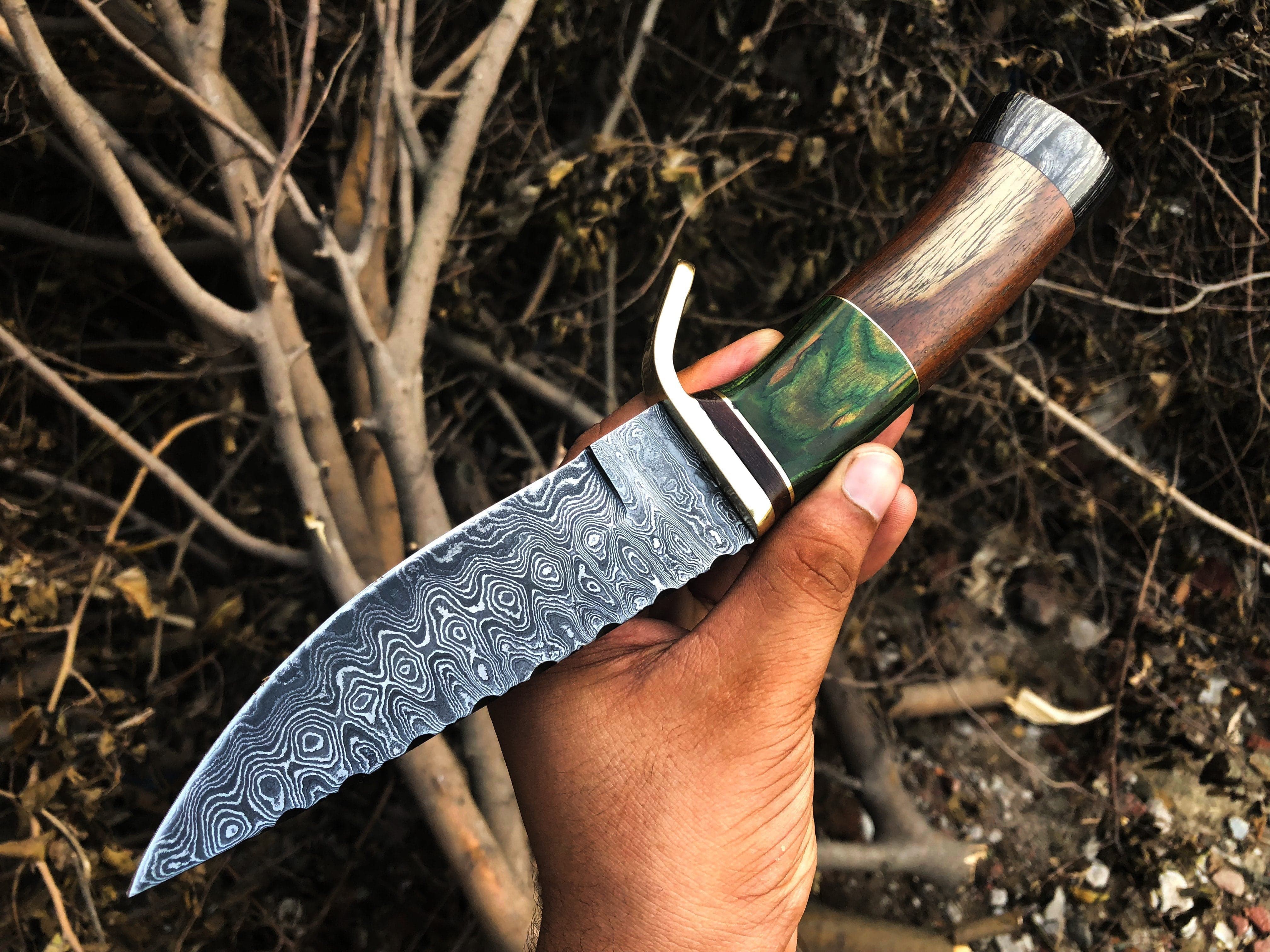 KBS Knives Store Hunting Knife New Custom Handmade Damascus Steel Hunting Knife