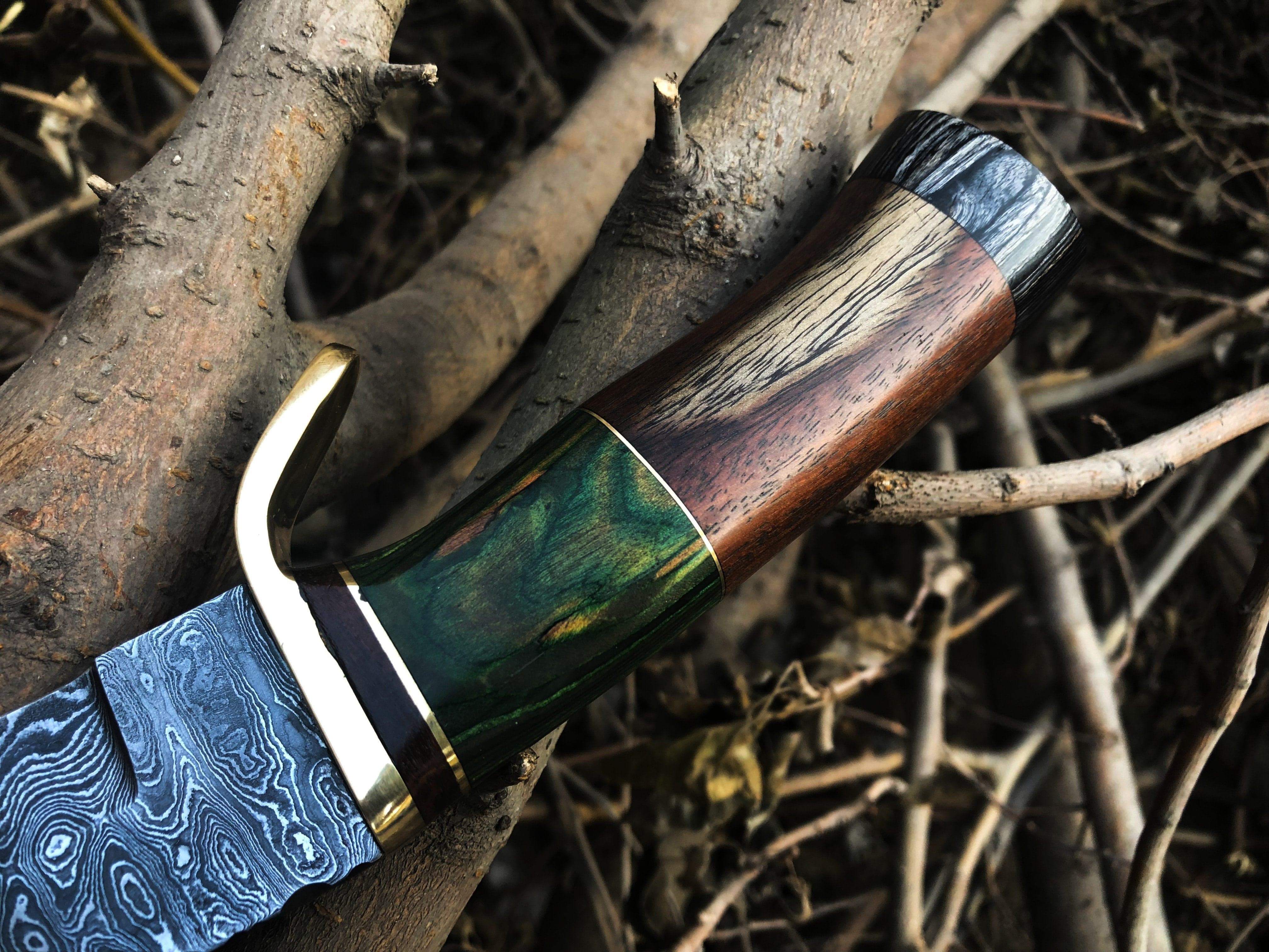 KBS Knives Store Hunting Knife New Custom Handmade Damascus Steel Hunting Knife