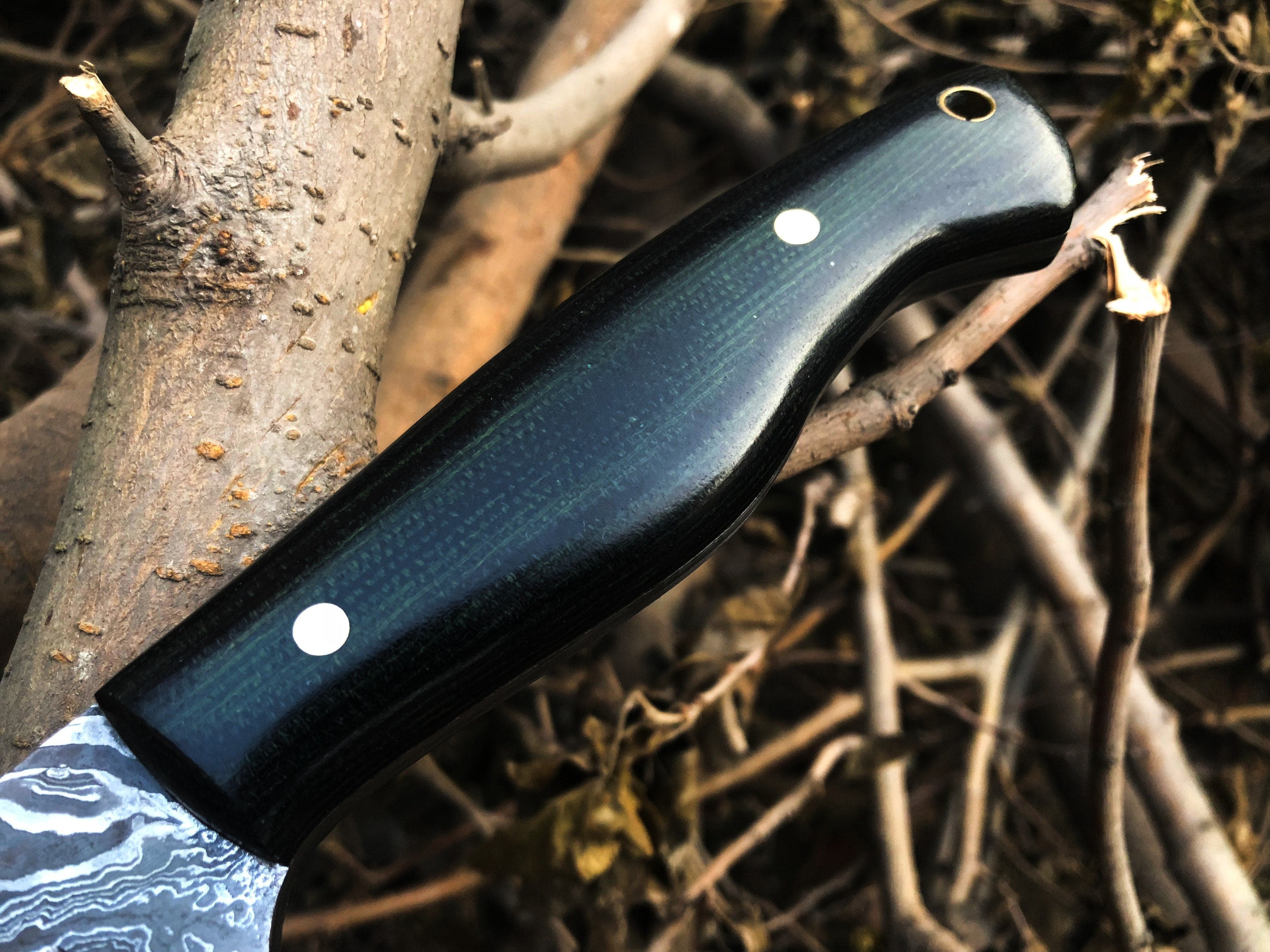 KBS Knives Store Hunting Knife New Full Tang Custom Handmade Damascus Steel Hunting Knife