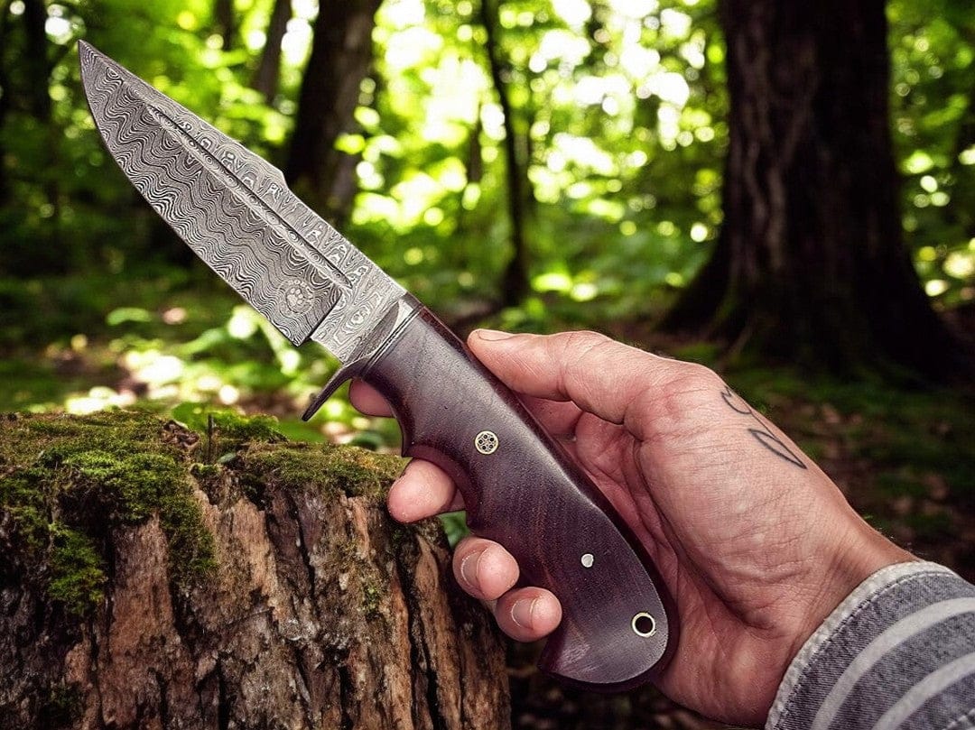 KBS Knives Store Hunting Knife Shadow Fang - Damascus Steel Knife Hunting Essential