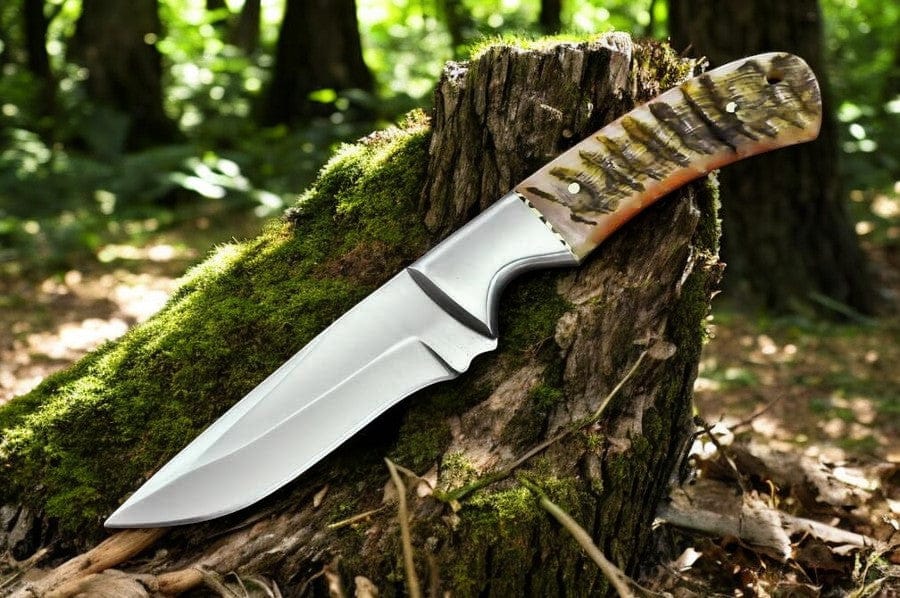 KBS Knives Store Hunting Knife Sharpest Hunting Knife D2 Steel Blade & Sheep Horn Handle