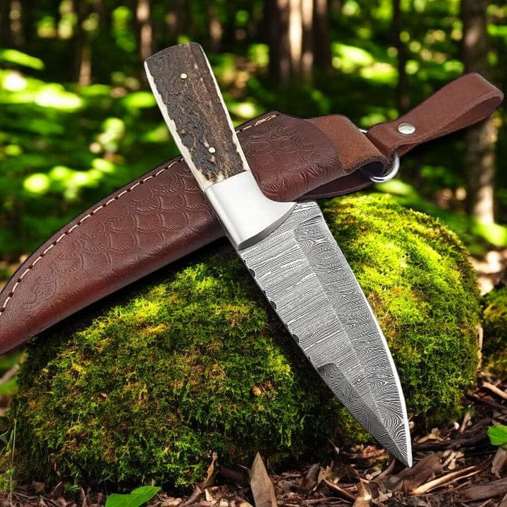 KBS Knives Store Hunting Knife The "Elk Hunter" - Custom Handmade Elk Hunting Knife with Sheath