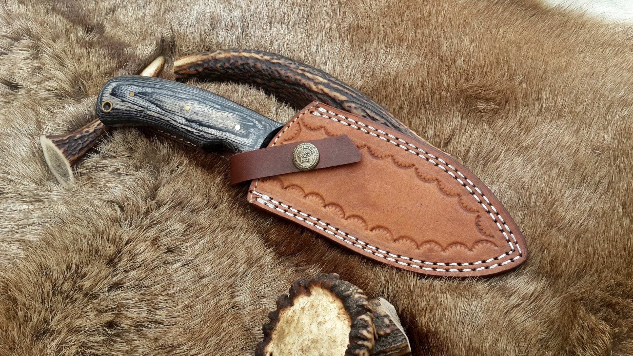 KBS Knives Store Hunting Knife The Tactical Hunter: Custom Handmade Damascus Steel Tactical Hunting Knife | Exotic Wood Handle | 9 Inches | KBS Knives