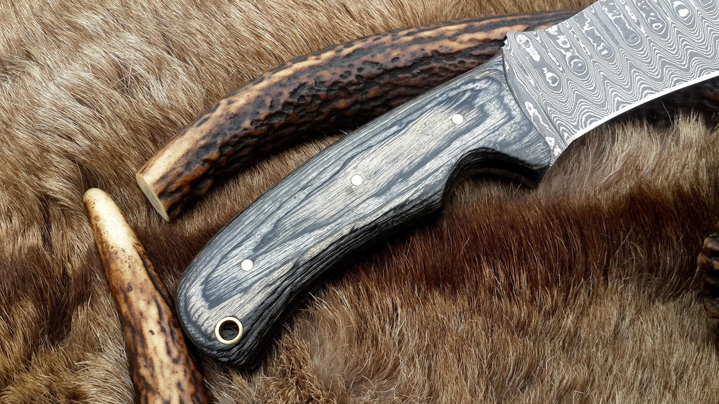 KBS Knives Store Hunting Knife The Tactical Hunter: Custom Handmade Damascus Steel Tactical Hunting Knife | Exotic Wood Handle | 9 Inches | KBS Knives