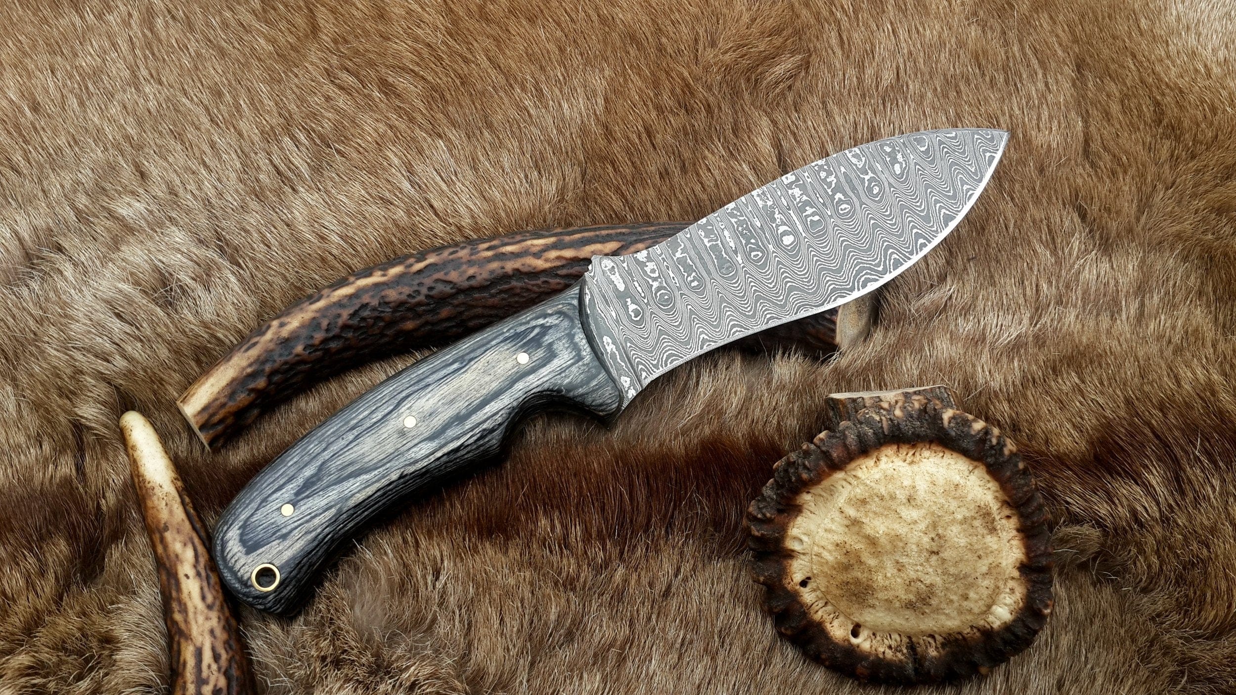 KBS Knives Store Hunting Knife The Tactical Hunter: Custom Handmade Damascus Steel Tactical Hunting Knife | Exotic Wood Handle | 9 Inches | KBS Knives