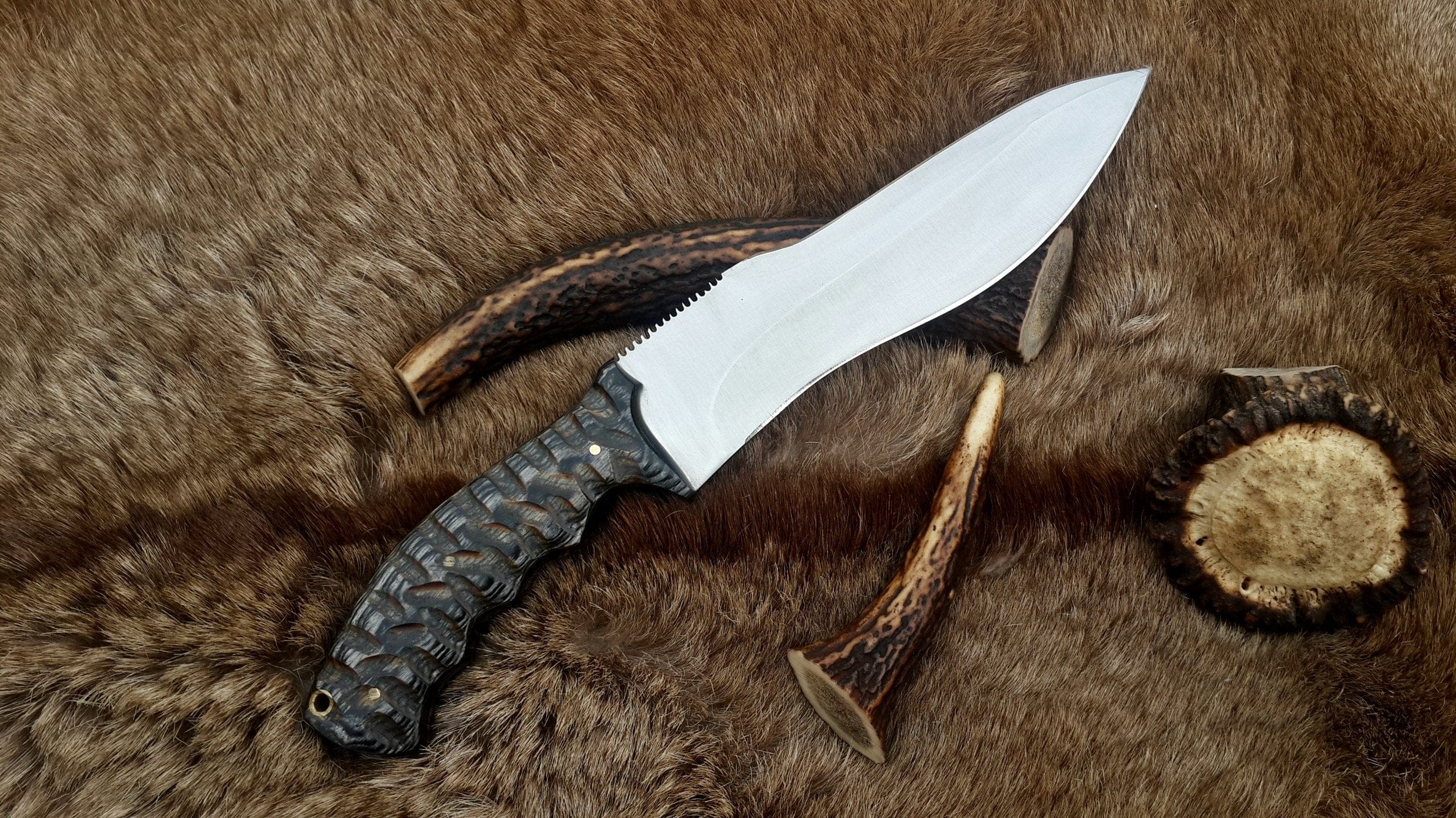 KBS Knives Store Hunting Knife The Ultimate Boar Slayer: Custom Handmade D2 Steel Fixed-Blade Pig Hunting Knife | Exotic Wood Handle | 11.5 Inches | KBS Knives