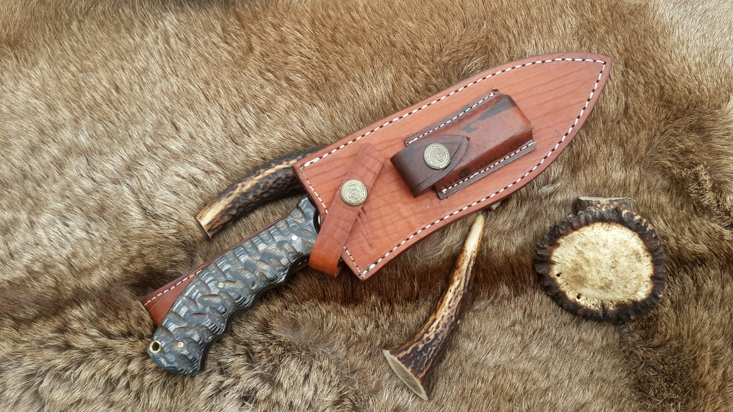KBS Knives Store Hunting Knife The Ultimate Boar Slayer: Custom Handmade D2 Steel Fixed-Blade Pig Hunting Knife | Exotic Wood Handle | 11.5 Inches | KBS Knives
