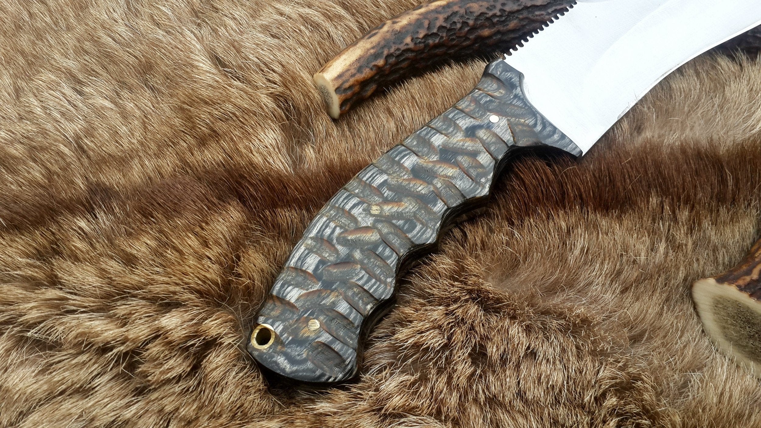 KBS Knives Store Hunting Knife The Ultimate Boar Slayer: Custom Handmade D2 Steel Fixed-Blade Pig Hunting Knife | Exotic Wood Handle | 11.5 Inches | KBS Knives