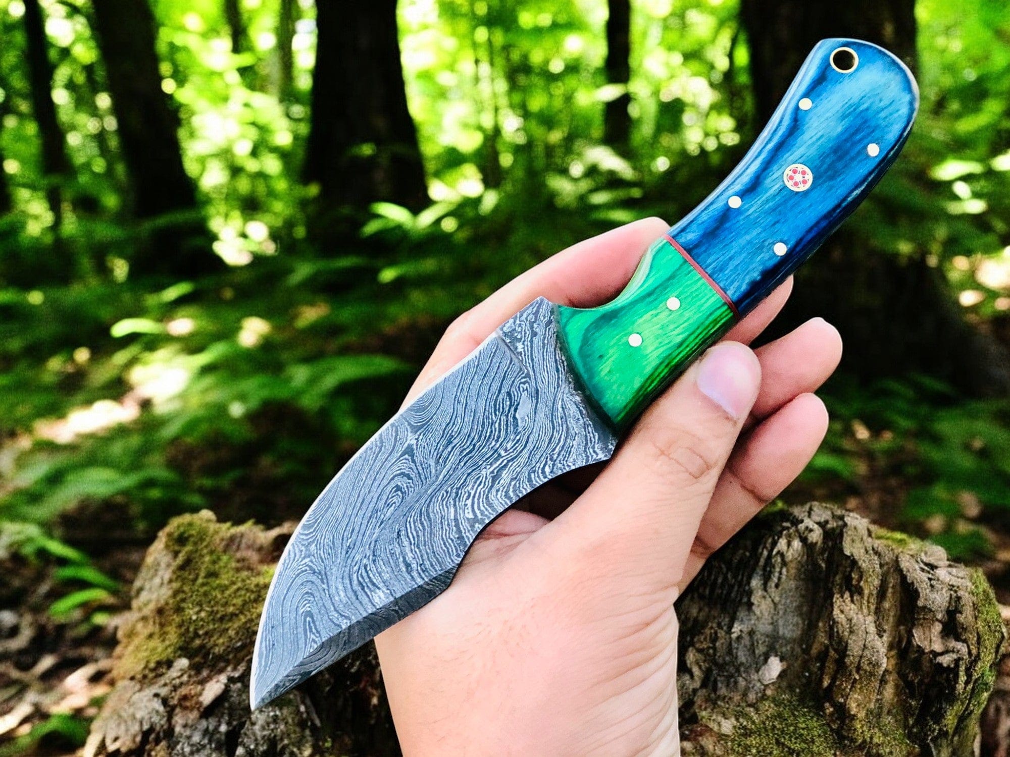 KBS Knives Store Hunting Knife Timberwolf – Custom Damascus Hunting Knife