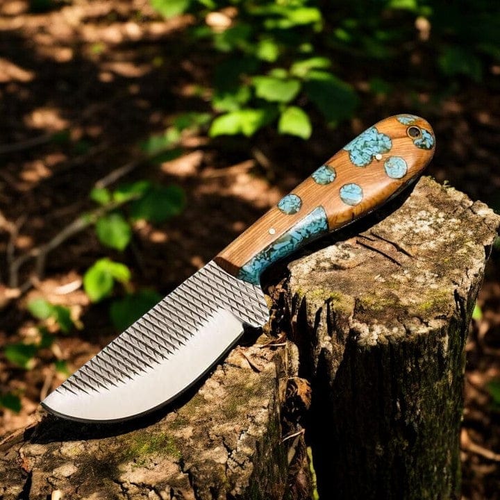 KBS Knives Store Hunting Knife Wyoming Knife Blade – 4" Handmade Rasp Steel Hunting Knife