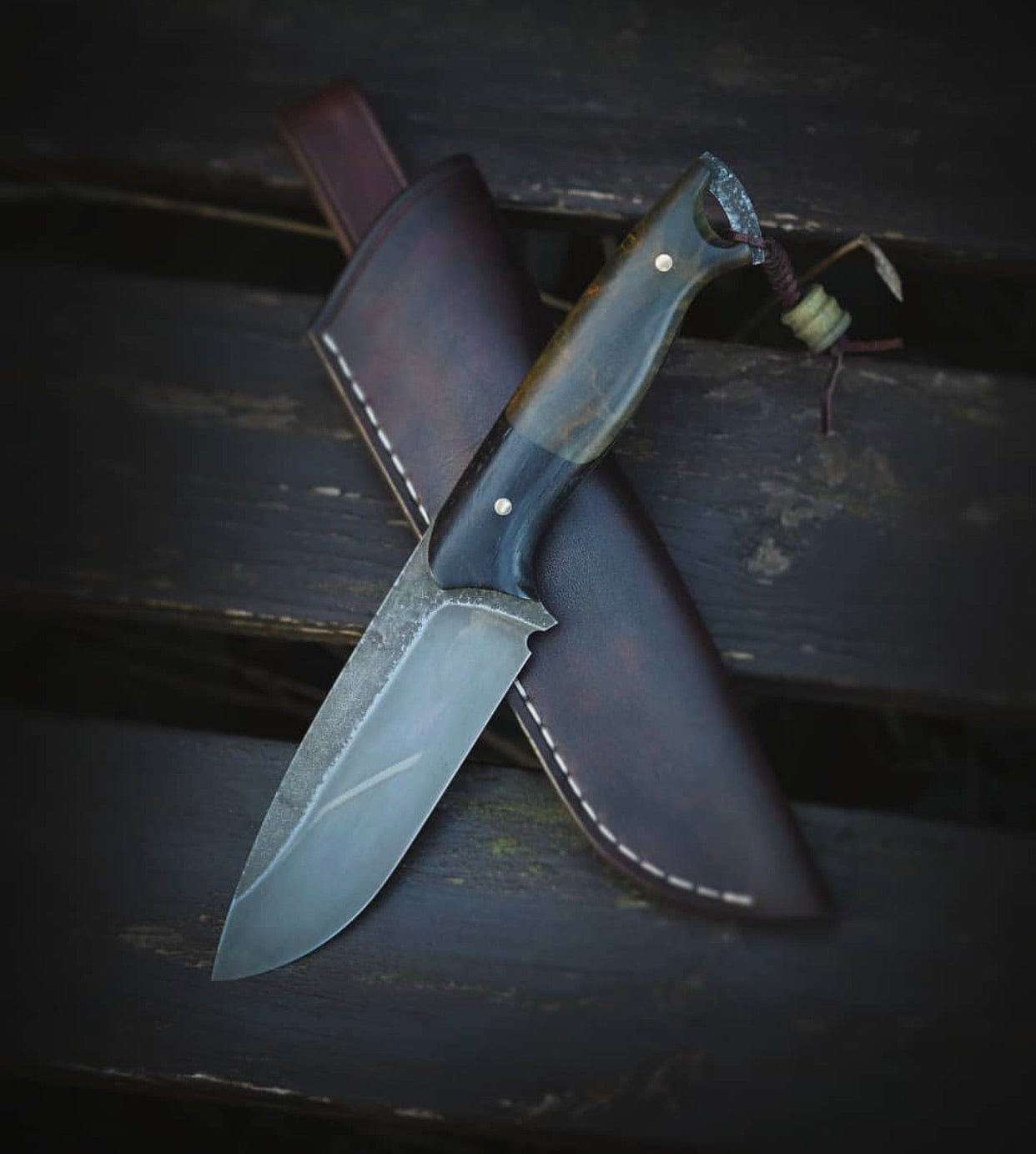 KBS Knives Store Hunting Knives Custom Handcrafted Full Tang 1095 High Carbon Steel Camping Knife