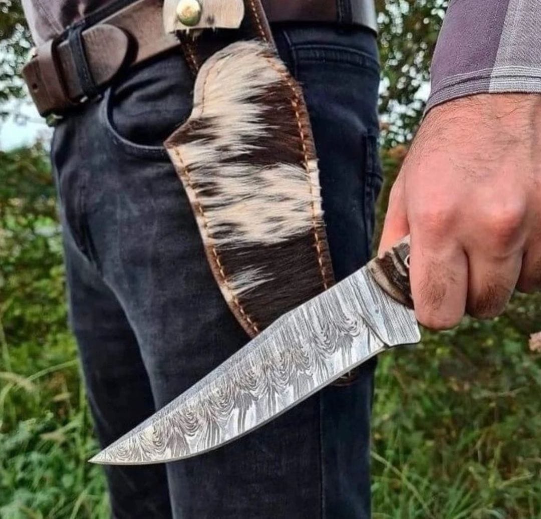KBS Knives Store Hunting Knives Custom Handmade Damascus Steel Hunting Knife