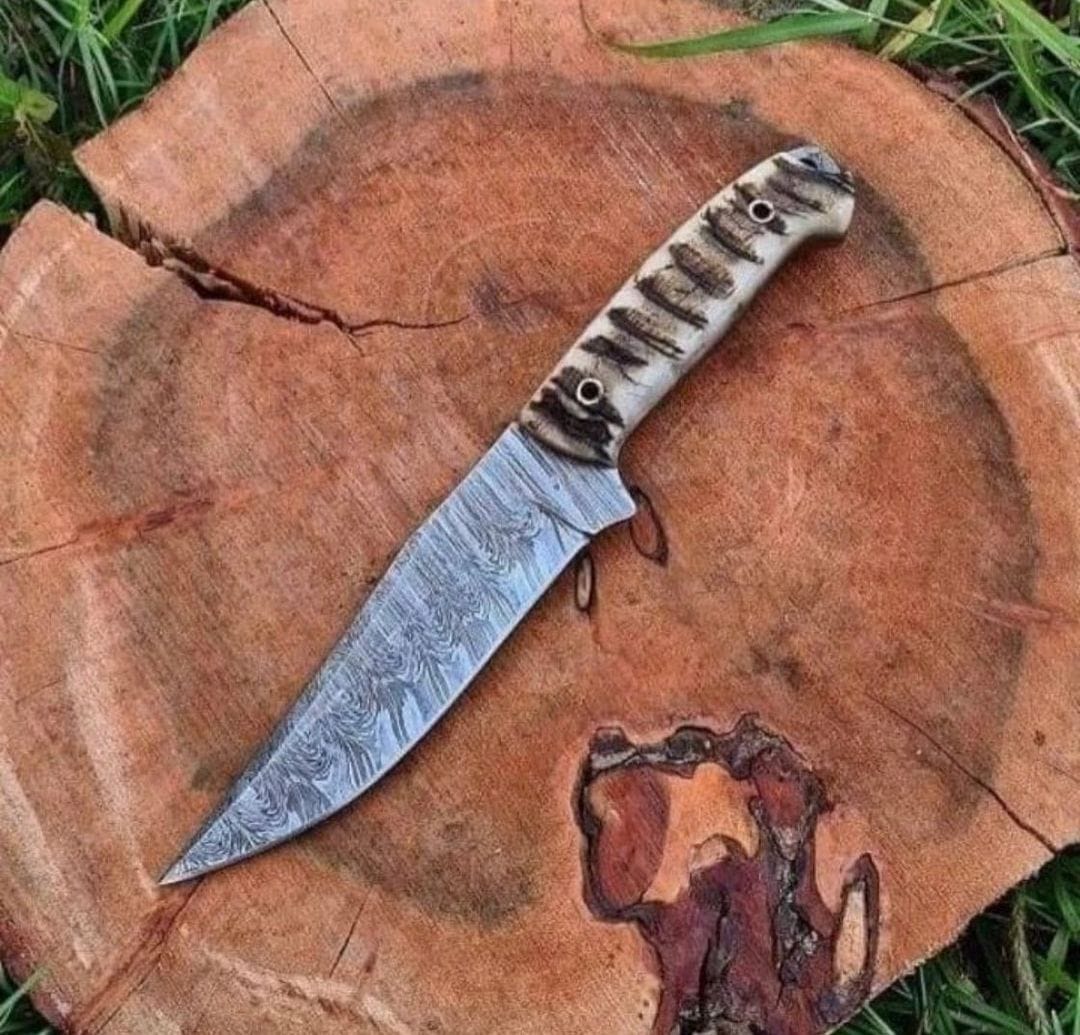 KBS Knives Store Hunting Knives Custom Handmade Damascus Steel Hunting Knife