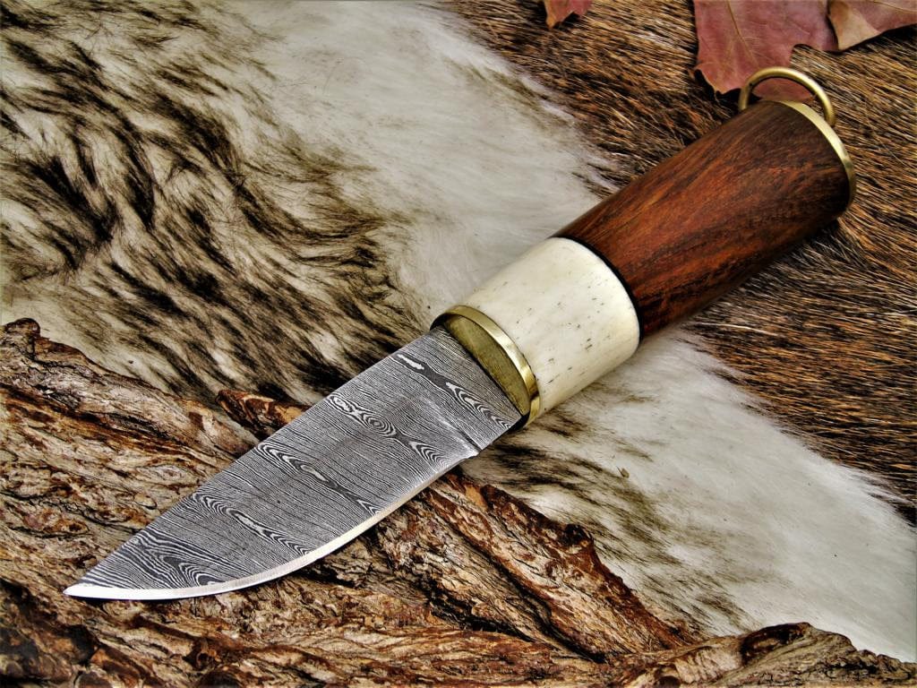 KBS Knives Store Hunting Knives Custom Handmade Damascus Steel Hunting Skinning Knife