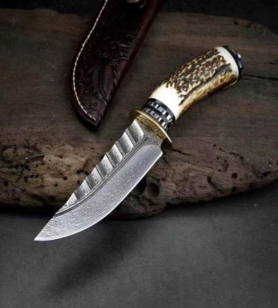 KBS Knives Store Hunting Knives Custom Handmade Damascus Steel Steel Hunting Knife