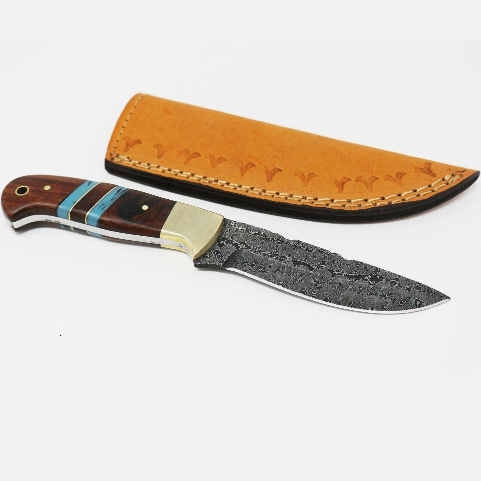 KBS Knives Store Hunting Knives Custom Handmade Fixed Blade Damascus Steel Hunting Knife