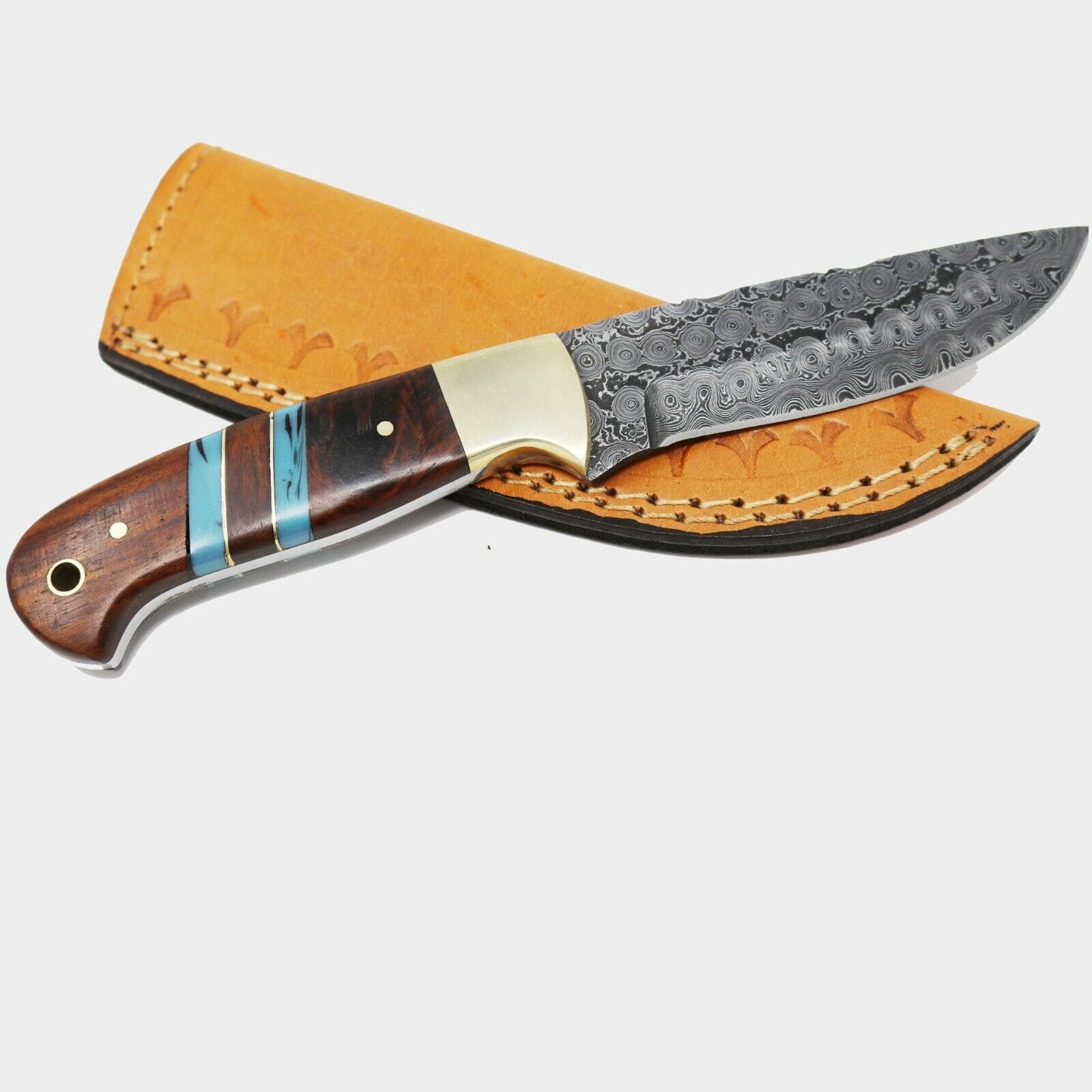 KBS Knives Store Hunting Knives Custom Handmade Fixed Blade Damascus Steel Hunting Knife