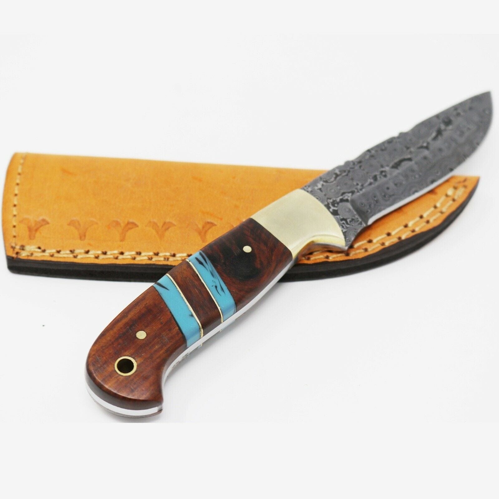 KBS Knives Store Hunting Knives Custom Handmade Fixed Blade Damascus Steel Hunting Knife