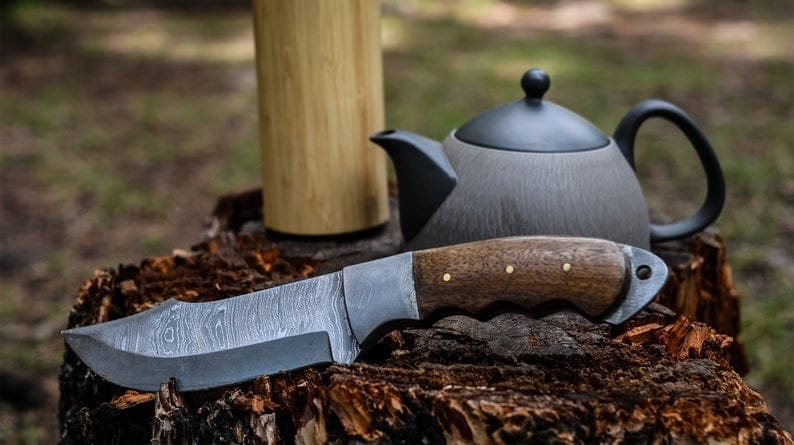 KBS Knives Store Hunting Knives Custom Handmade Full Tang Damascus Steel Camping Knife