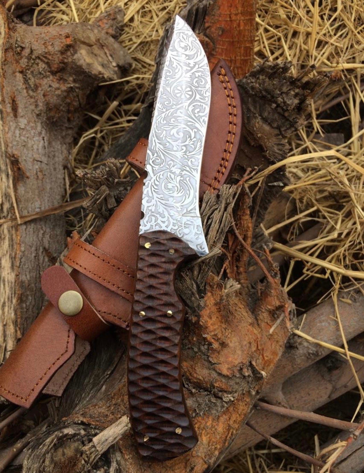 KBS Knives Store Hunting Knives D2 Steel Engraved Hunting Knife