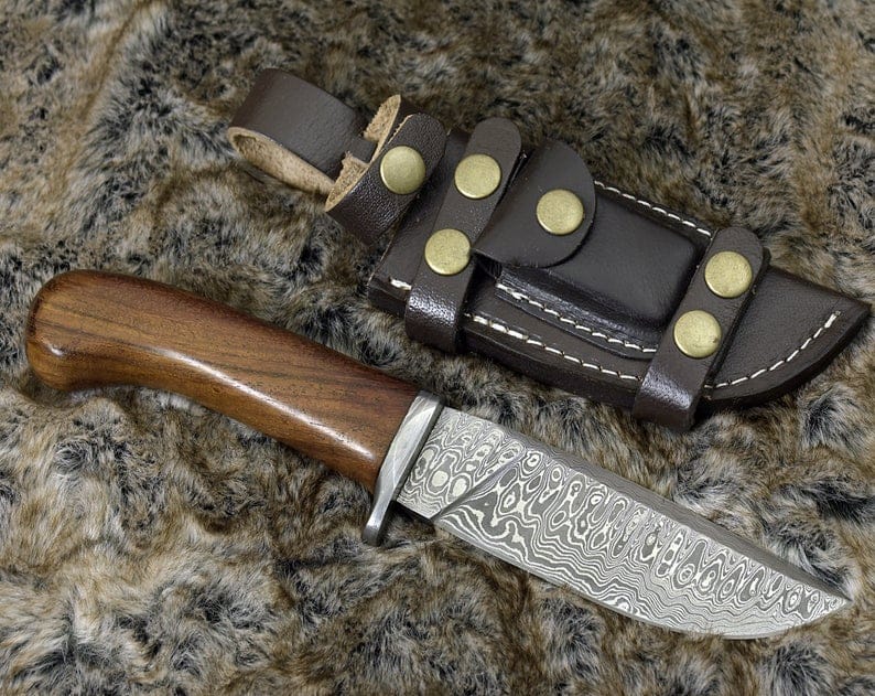 KBS Knives Store Hunting Knives Damascus Blade Hunting Knife