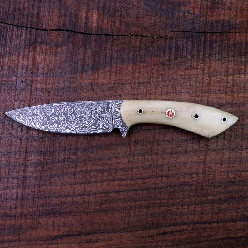 KBS Knives Store Hunting Knives DAMASCUS SKINNING KNIFE