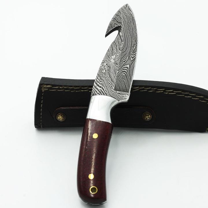 KBS Knives Store Hunting Knives Damascus Steel Guthook Knife