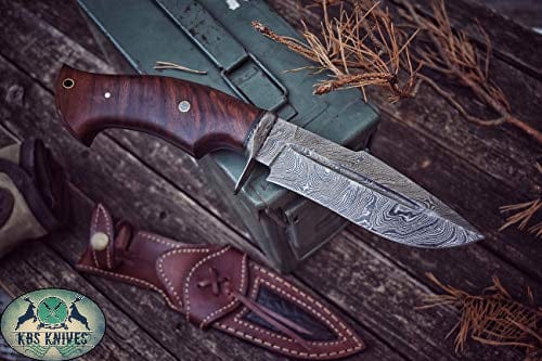KBS Knives Store Hunting Knives Damascus Steel Hunter Knife