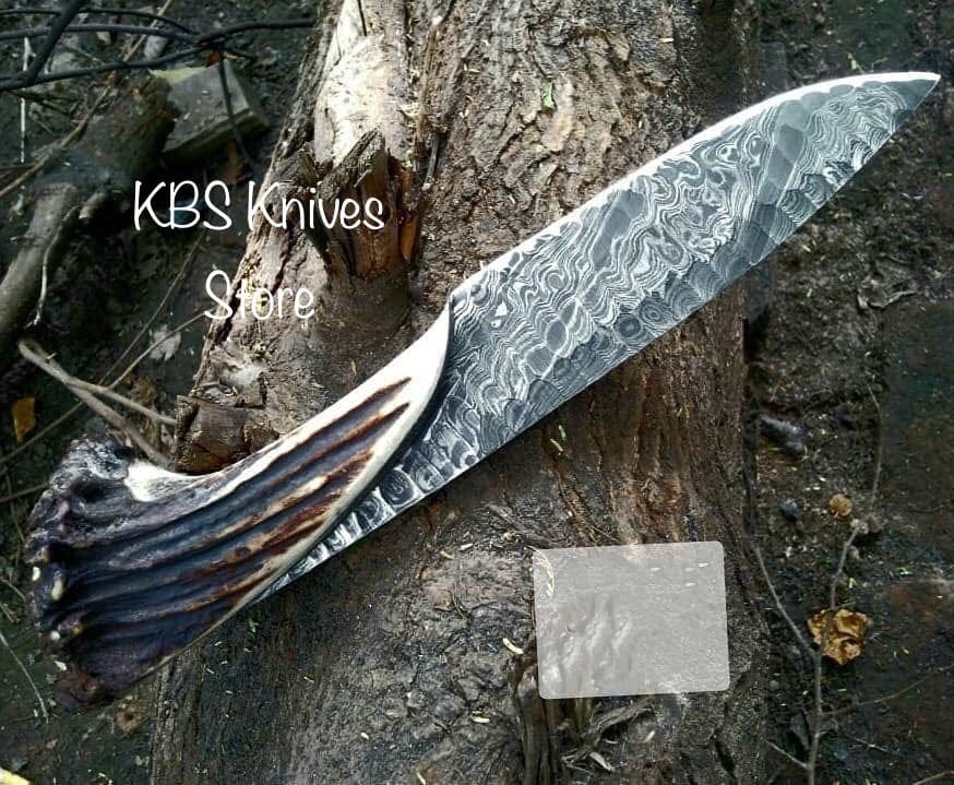 KBS Knives Store Hunting Knives Forged Blade Damascus Hunting Classic Knife
