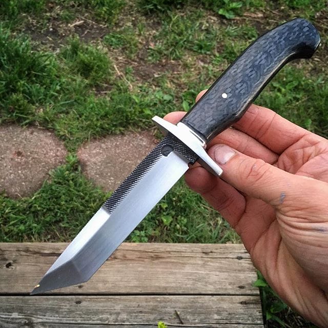 KBS Knives Store Hunting Knives Full Tang Custom Handmade File Tool Steel Tanto knife