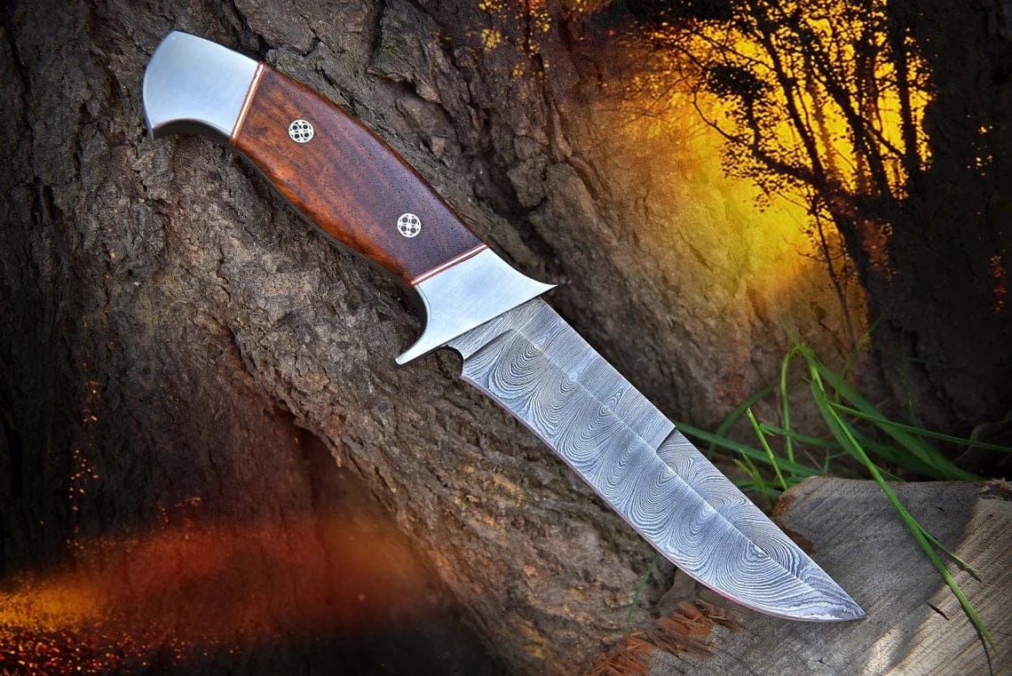 KBS Knives Store Hunting Knives Handmade Damascus Steel Blade Outdoor Knife
