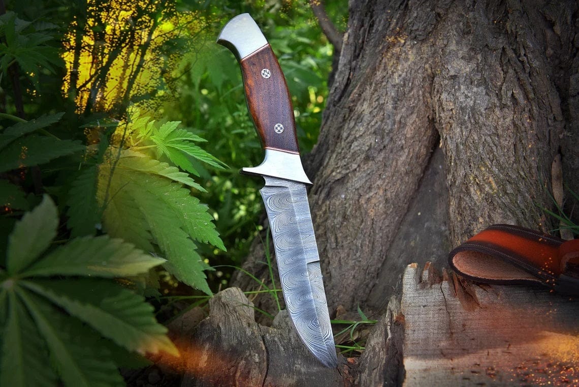 KBS Knives Store Hunting Knives Handmade Damascus Steel Blade Outdoor Knife