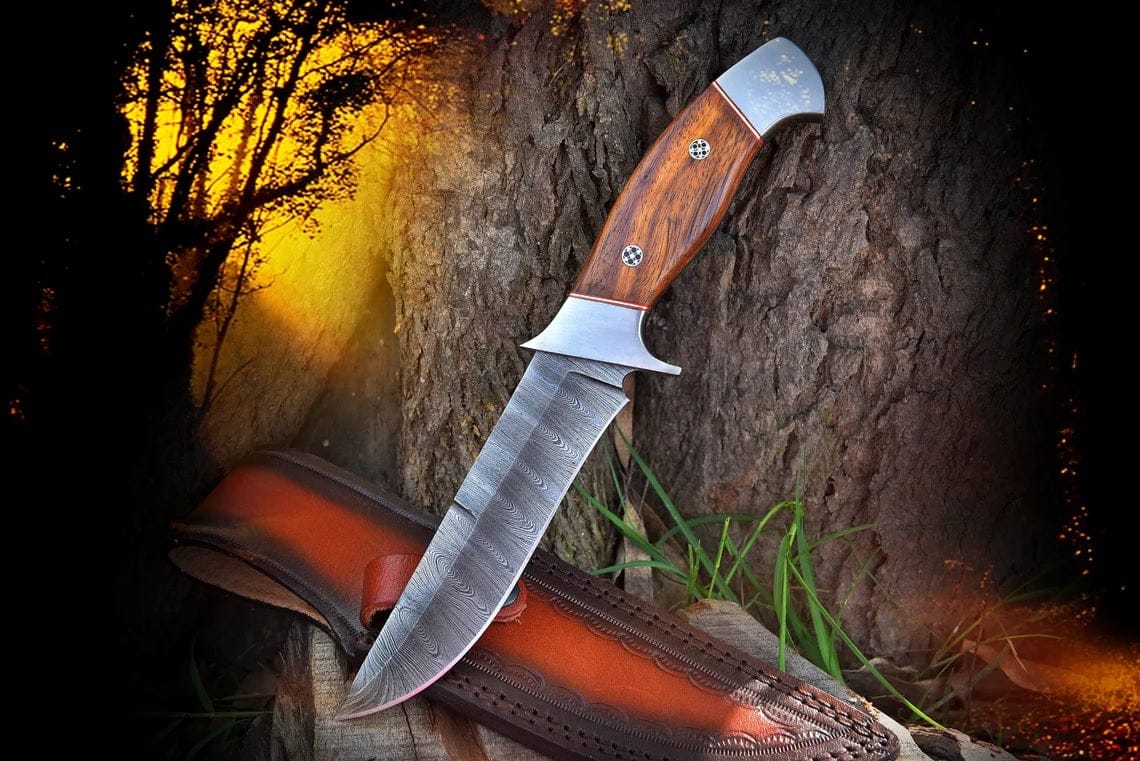 KBS Knives Store Hunting Knives Handmade Damascus Steel Blade Outdoor Knife