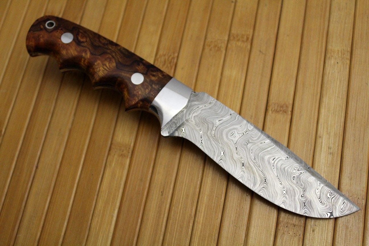 KBS Knives Store Hunting Knives Twist Damascus Steel Skinning Knife