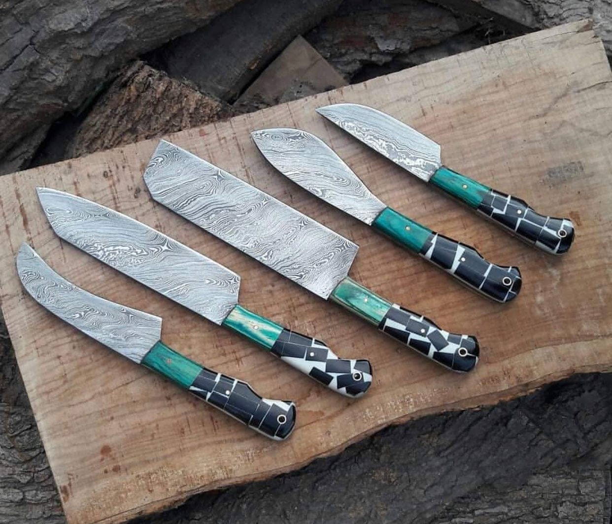 KBS Knives Store Hunting Set Damascus Outdoor Hunting Set