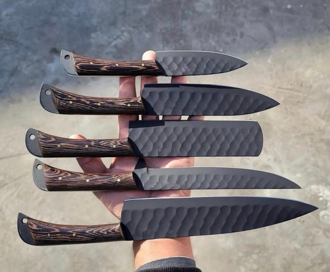KBS Knives Store Kitchen Knives Custom Handmade D2 Forged Steel Kitchen Knives Set