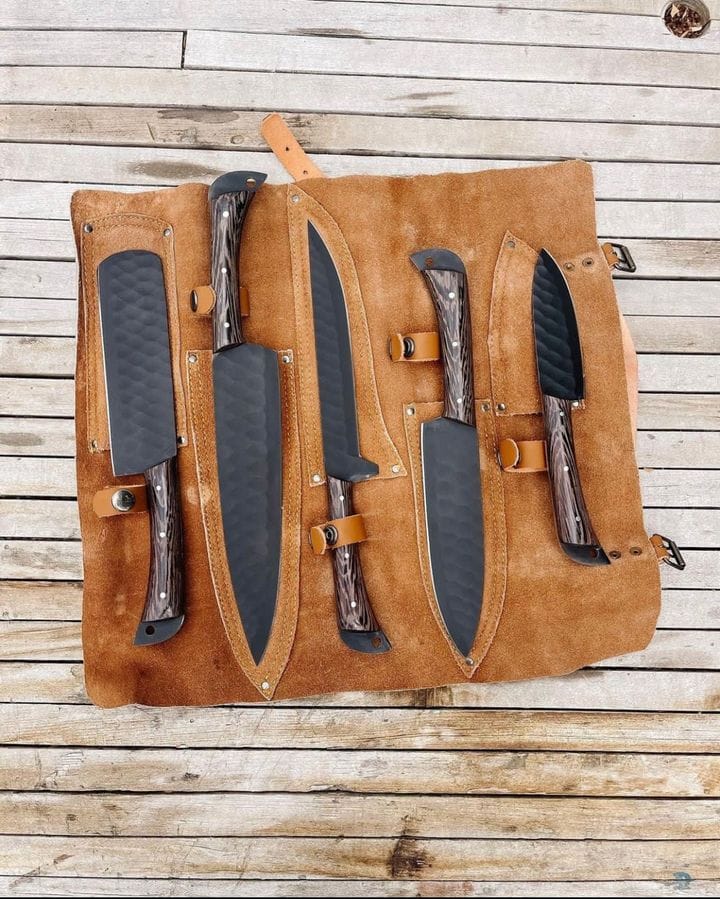 KBS Knives Store Kitchen Knives Custom Handmade D2 Forged Steel Kitchen Knives Set