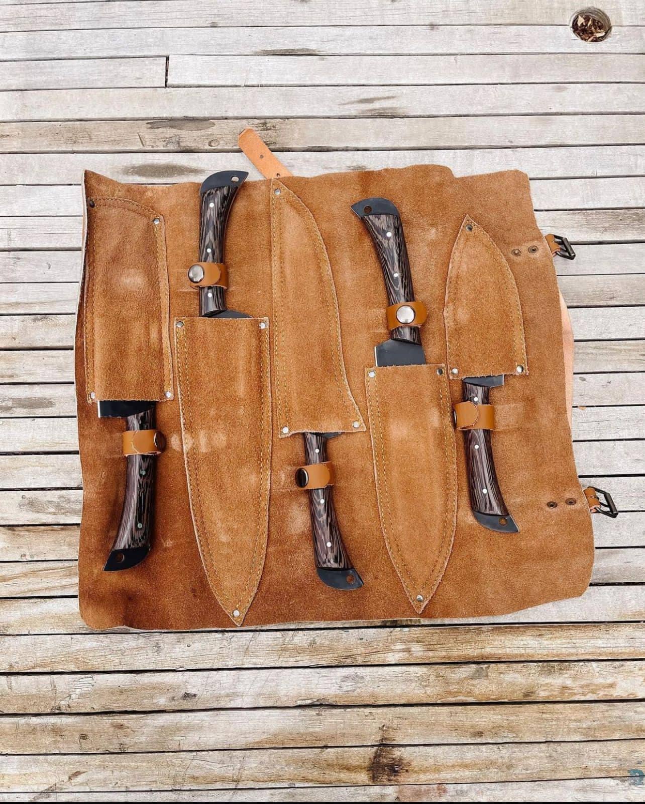 KBS Knives Store Kitchen Knives Custom Handmade D2 Forged Steel Kitchen Knives Set