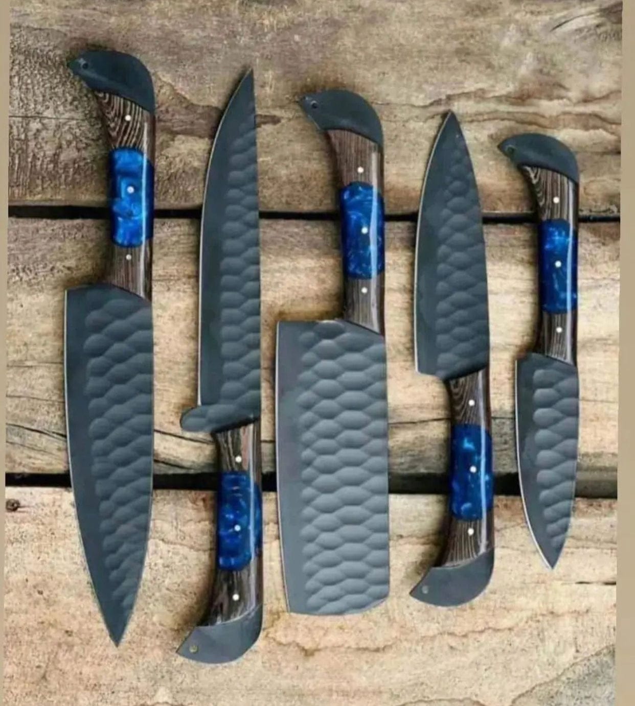 KBS Knives Store Kitchen Knives Custom Handmade D2 Forged Steel Kitchen Knives Set