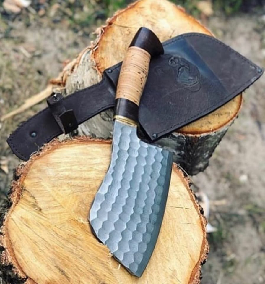 KBS Knives Store Kitchen Knives Set Custom Forged 1095 Steel Cleaver knife