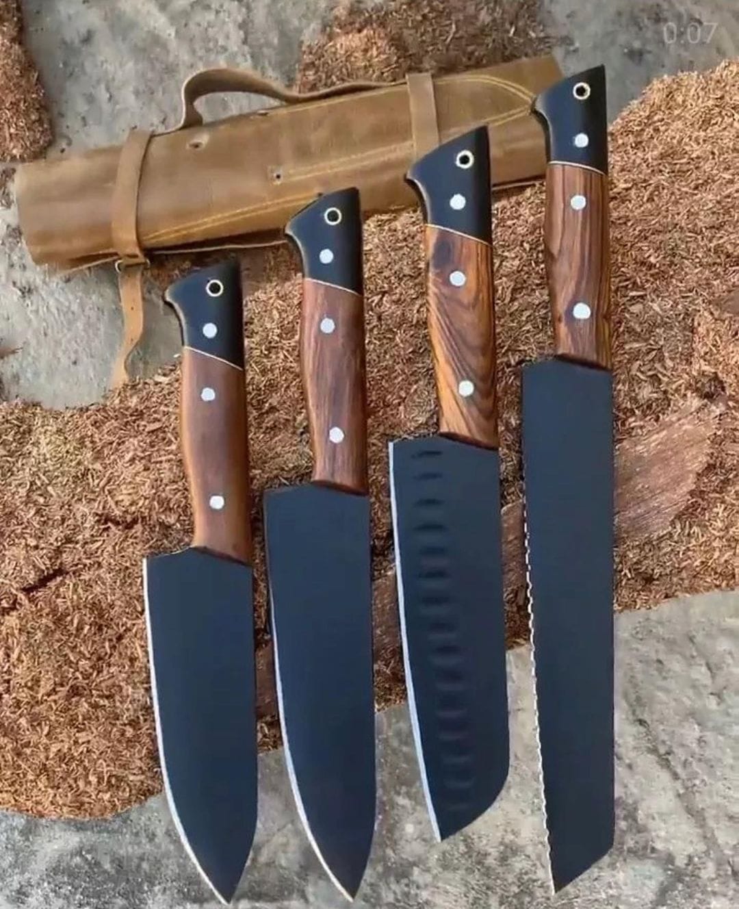 KBS Knives Store Kitchen Knives Set Custom Handmade D2 Steel Kitchen Knives Set