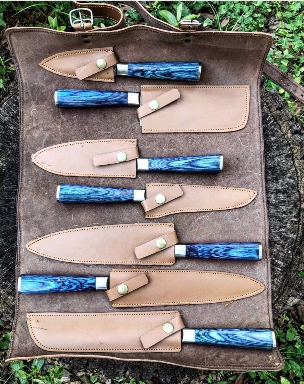 KBS Knives Store Kitchen Knives Set Custom Handmade Damascus Steel Kitchen Knives Set