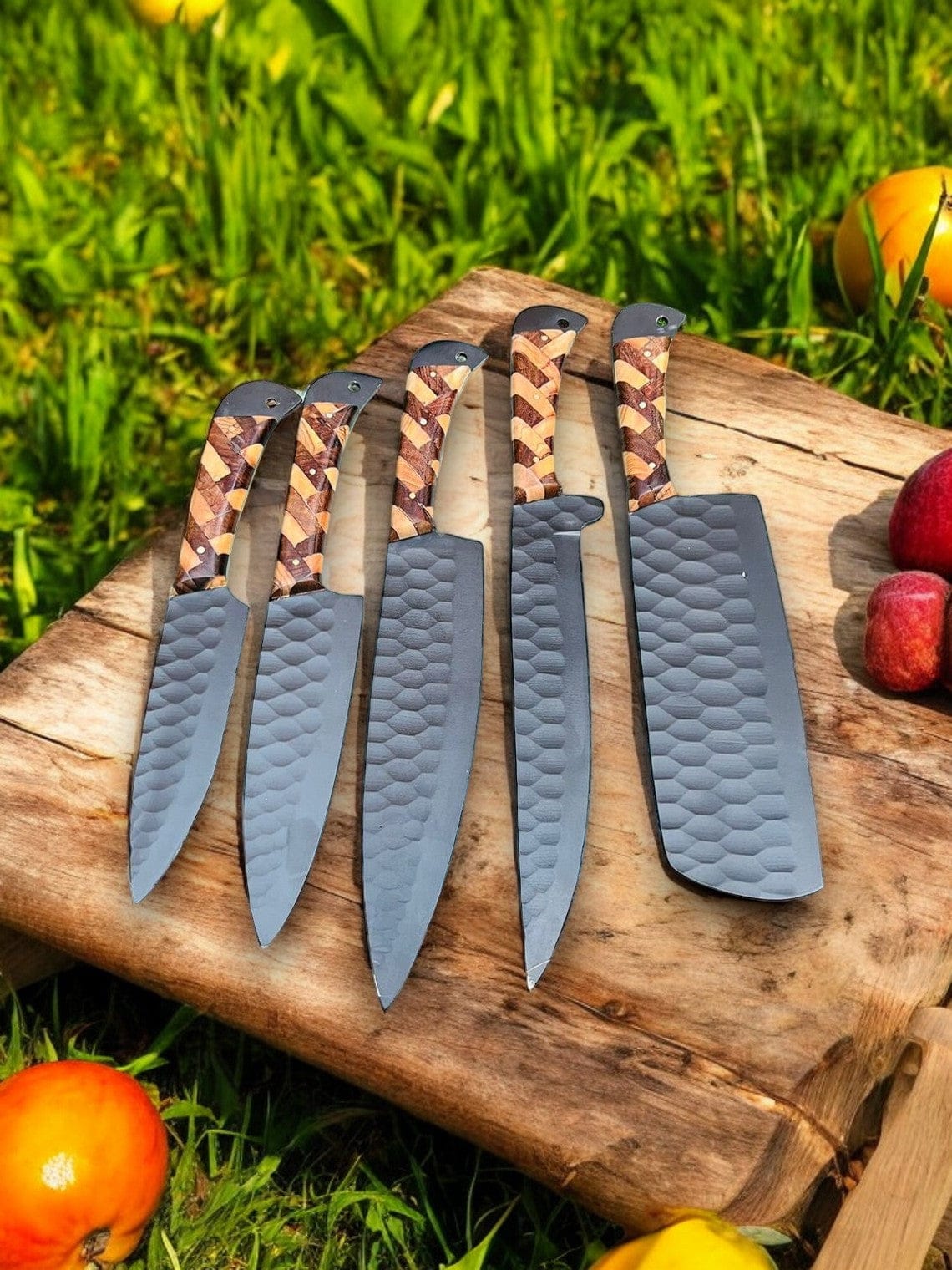 KBS Knives Store Kitchen Knives Set Custom Kitchen Knife Set - Handmade Stainless Steel Blades